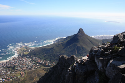 Cape Town and Lions Head from Table Mountain