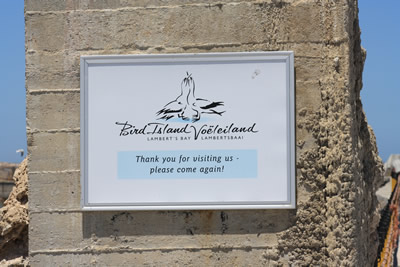 Lamberts Bay Bird Island Sign