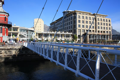 Cape Town Victoria and Alfred Waterfront and bridge